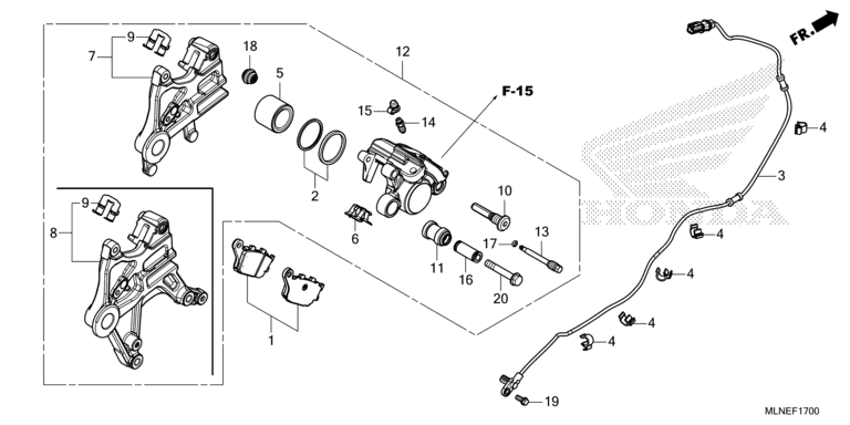 REAR BRAKE CALIPER