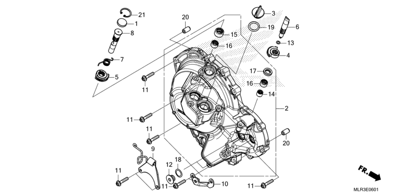 RIGHT CRANKCASE COVER (E-CLUTCH)