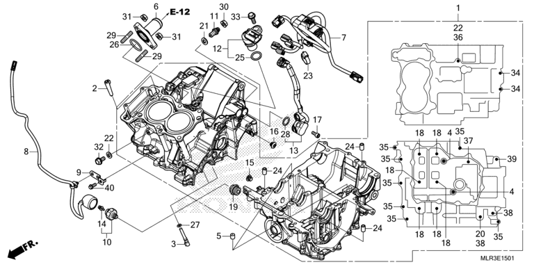 CRANKCASE (CBR500RAC)