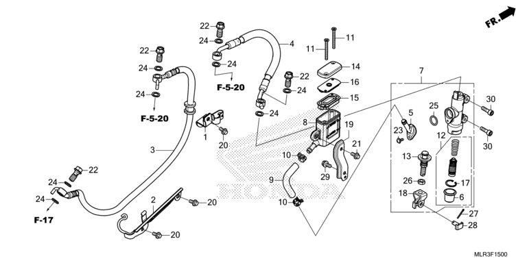 REAR BRAKE MASTER CYLINDER