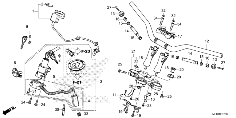 HANDLE BAR/TOP BRIDGE