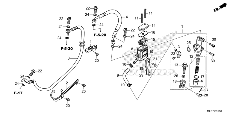 REAR BRAKE MASTER CYLINDER