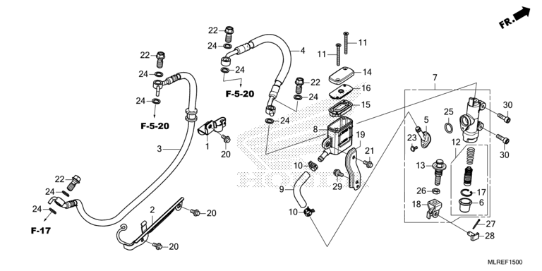 REAR BRAKE MASTER CYLINDER
