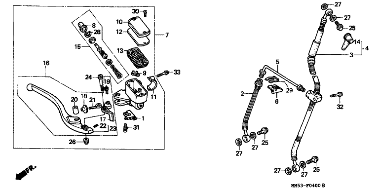 FR. BRAKE MASTER CYLINDER