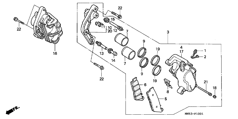 FRONT BRAKE CALIPER (CBR1000FK)