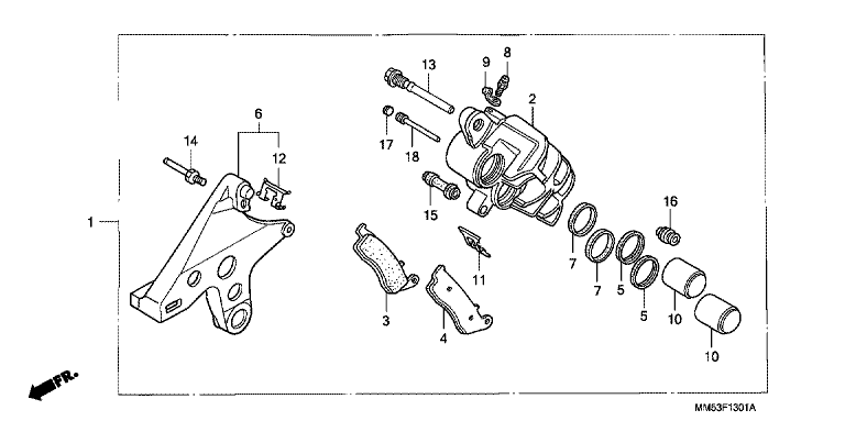 REAR BRAKE CALIPER (CBR1000FK)
