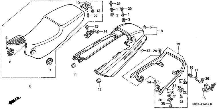 SEAT/REAR COWL (CBR1000FK)