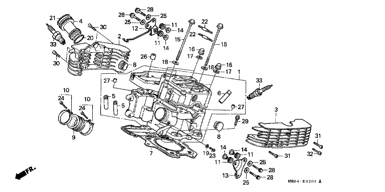 CYLINDER HEAD (REAR)
