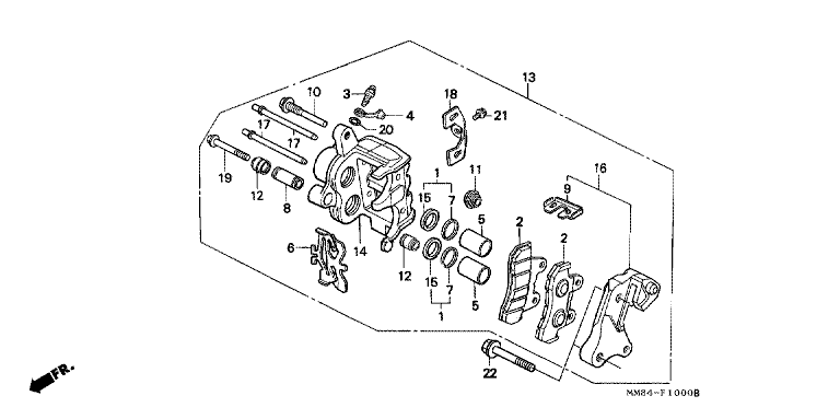 FORNT BRAKE CALIPER ('87-'93)
