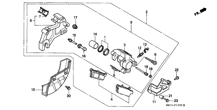 REAR BRAKE CALIPER