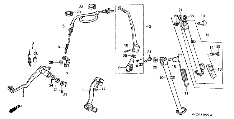 PEDAL/KICK STARTER ARM