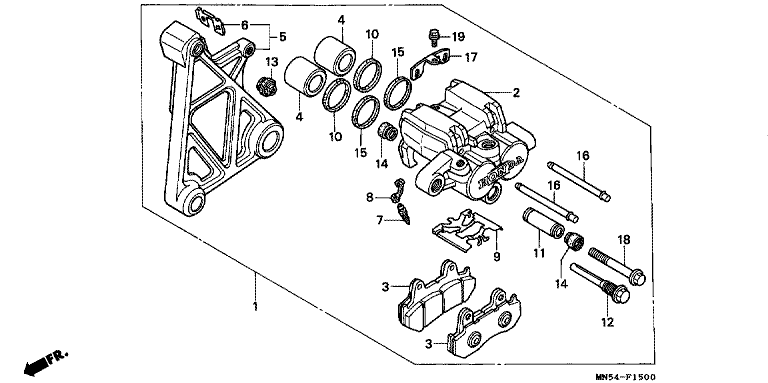 REAR BRAKE CALIPER