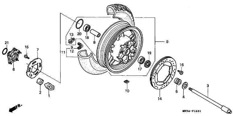 REAR WHEEL ('90,'91)