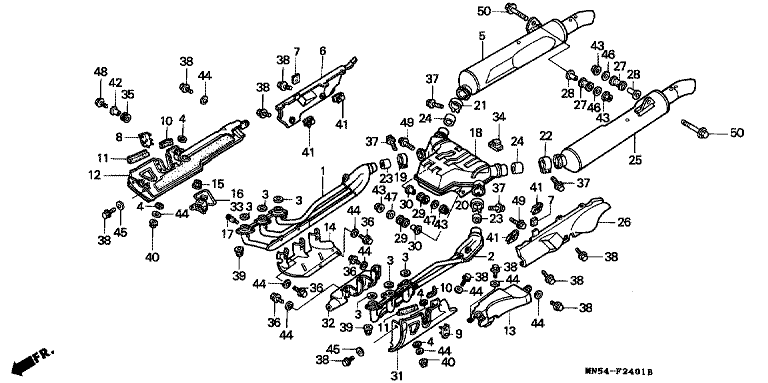 EXHAUST MUFFLER (GL1500SE)