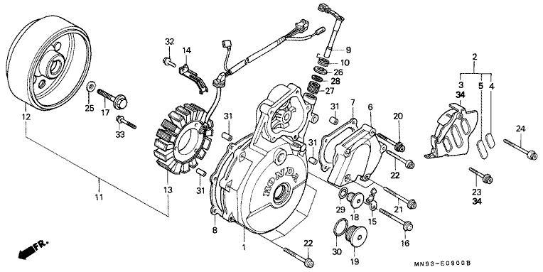 LEFT CRANKCASE COVER/ GENERATOR