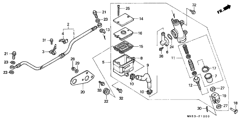 REAR BRAKE MASTER CYLINDER