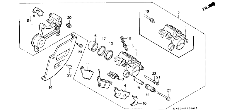 REAR BRAKE CALIPER