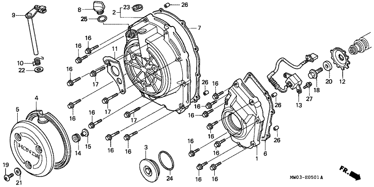 RIGHT CRANKCASE COVER (2)