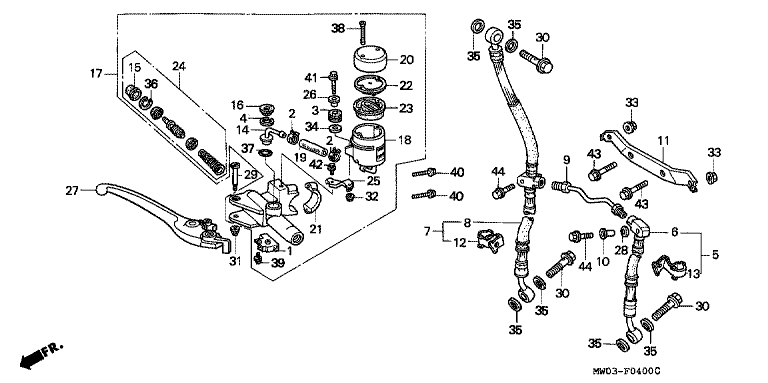 FR. BRAKE MASTER CYLINDER