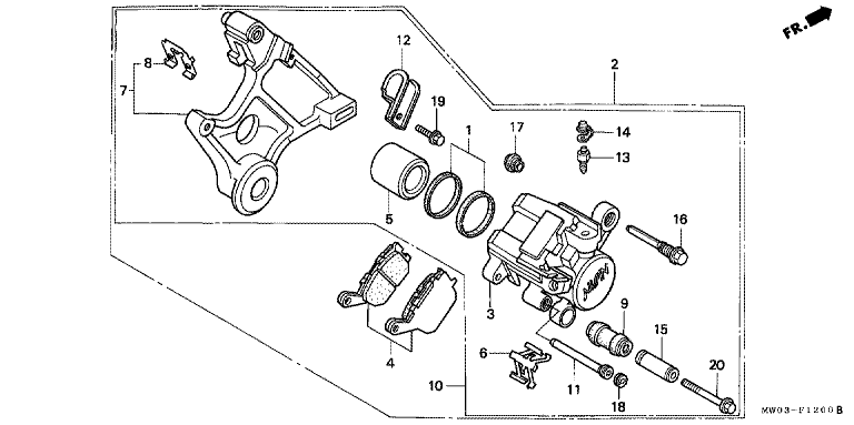 REAR BRAKE CALIPER
