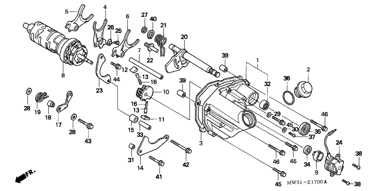 GEARSHIFT FORK/GEARSHIFT DRUM