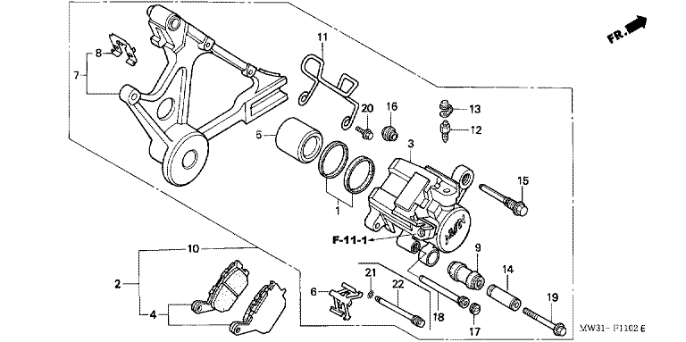 REAR BRAKE CALIPER