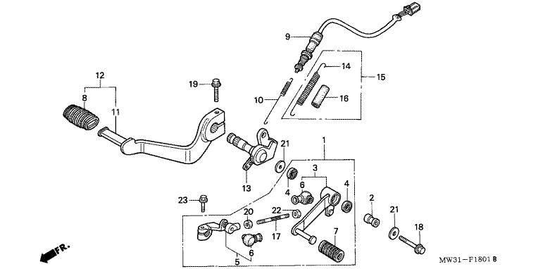 PEDAL (CB750F2N/T/1 CB750F4/5)