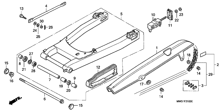 SWINGARM/CHAIN CASE