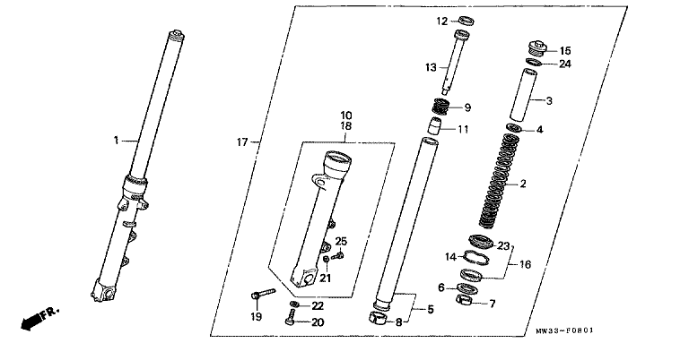 FRONT FORK (CB750F2)