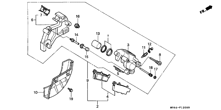 REAR BRAKE CALIPER