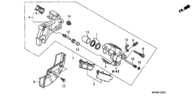 REAR BRAKE CALIPER