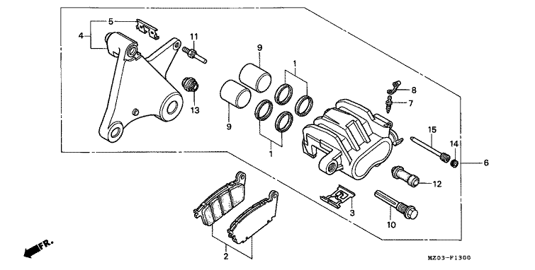 REAR BRAKE CALIPER