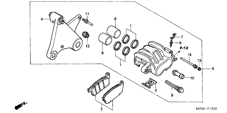 REAR BRAKE CALIPER