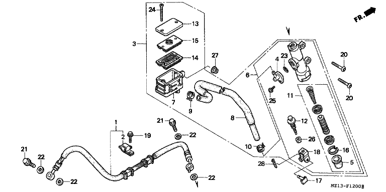 REAR BRAKE MASTER CYLINDER