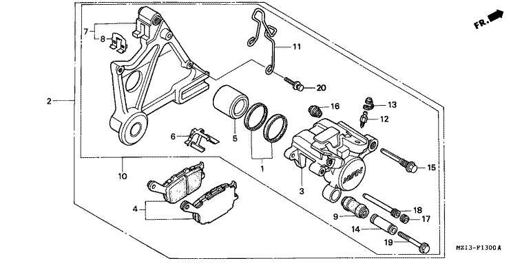 REAR BRAKE CALIPER